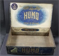 HUMO All Metal Cigar Box/Tobacco Tin