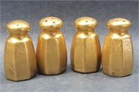 Set of 4 Gold Encrusted Salt & Peppers Shakers