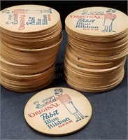 Large Group of Vintage Pabst Blue Ribbon Coasters