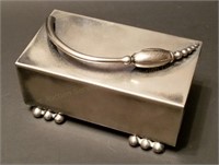 Antique Silverplate Large Match Box Holder