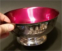 Alvin Enameled Silverplate 7.5" Revere Bowl