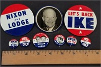 Ike & Nixon Original Presidential Political Pins