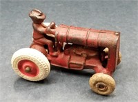 3.5" Arcade Cast Iron Toy Tractor w/Driver