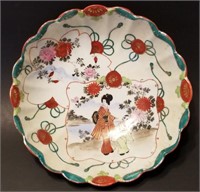 Antique 10" Hand-Painted Imariware Bowl