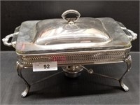 Nice Sheffield Silverplate Serving Dish on Stand