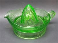 8" Green Depression Glass Juicer/Reamer