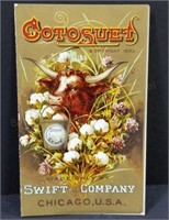 Swift & Company Cotosuet 1893 Advertising Card