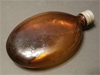 4.5" Amber Flask Bottle w/Eagle on Lid