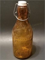 Amber Color Absolutely Pure Milk Quart Bottle