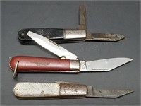 Three Barlow Pocket Knives