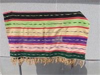 Hand Woven Indian Hill Blanket From Jay Oklahoma