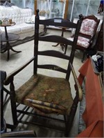 Early 19Th Century Armchair In Brown Paint