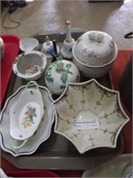Small Porcelain Dishes, Bells, Covered Bowl