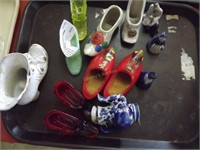 Miniature Shoes & Small In Glass, Porcalain, Or Wo