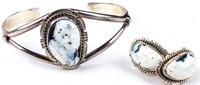 Jewelry Sterling Silver Bracelet & Earrings Set