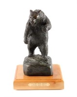 Original John L. Clarke Grizzly Bronze Sculpture