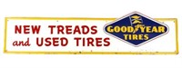 Goodyear Tires Embossed Steel Sign c. 1957