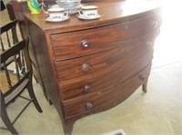 4 Drawer Mahogany Bow Front Chest