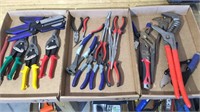 (3) Flats of Wrenches, Snips & Cutters
