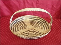 Vintage Native Straw Woven Basket