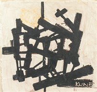 FRANZ KLINE American 1910-1962 Oil Abstract Straps