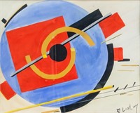 EL LISSITZKY Russia 1890-1941 Gouache on Paper