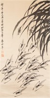 QI BAISHI Chinese 1864-1957 Watercolour Shrimps