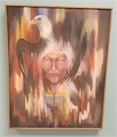 Native / Eagle Painting by Thio - Um Baska