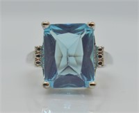 Sterling Silver Sky Blue Stone Ring