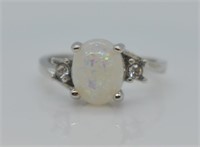 STERLING OPAL RING