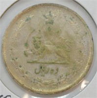 1909 IRAN SILVER 1000 DINARS  UNC