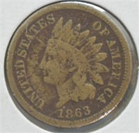 1863 INDIAN HEAD CENT   F