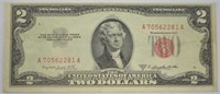 1953 B TWO DOLLAR RED SEAL