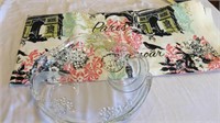 Glass Tray and Fabric