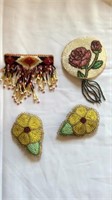 handcrafted beaded Barrettes