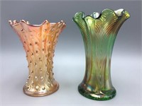 2 Northwood squatty vases