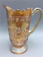 Fenton Wine and Roses cider pitcher in marigold