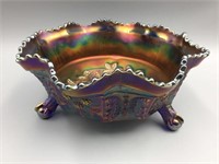 Fenton butterfly and Berry large purple Berry Bowl