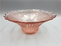 Depression glass bowl and Haeger vase