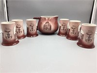 Lu Lu Temple's pitcher and 6 mugs
