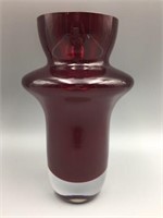Waterford cranberry marquis vase