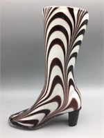 Murano art glass ladies boot