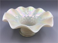 Iridescent art glass bowl