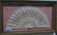 LACE DEORATED FAN - FRAMED