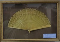 DECORATIVE CHINESE FAN - FRAMED
