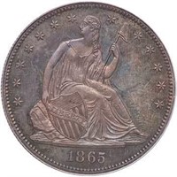 50C 1865 PCGS PR65