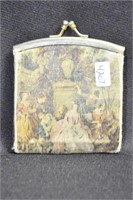 COIN PURSE WITH 18TH CENTURY DEPICTION ON FRONT