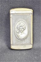 SILVER PLATE MATCH CASE/VESTA - COMPLIMENTS OF F.