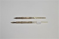 2 VINTAGE CALIGRAPHY PENS - ROSE GOLD LOOK AND
