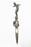 ART NOUVEAU STYLE LETTER OPENER - 7 1/2" MARKED: